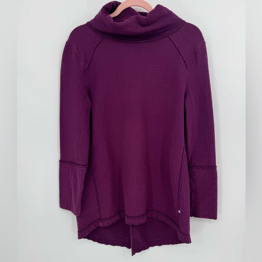 Neon Buddha Women's Rich Plum Oversized Cowl Neck Sweater Boho Chic Size Medium